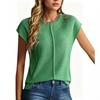 Cross2026 Women's Quick-Dry Versatile Solid Color Slimming Fashion Top - Daily Breathable Commuting Style