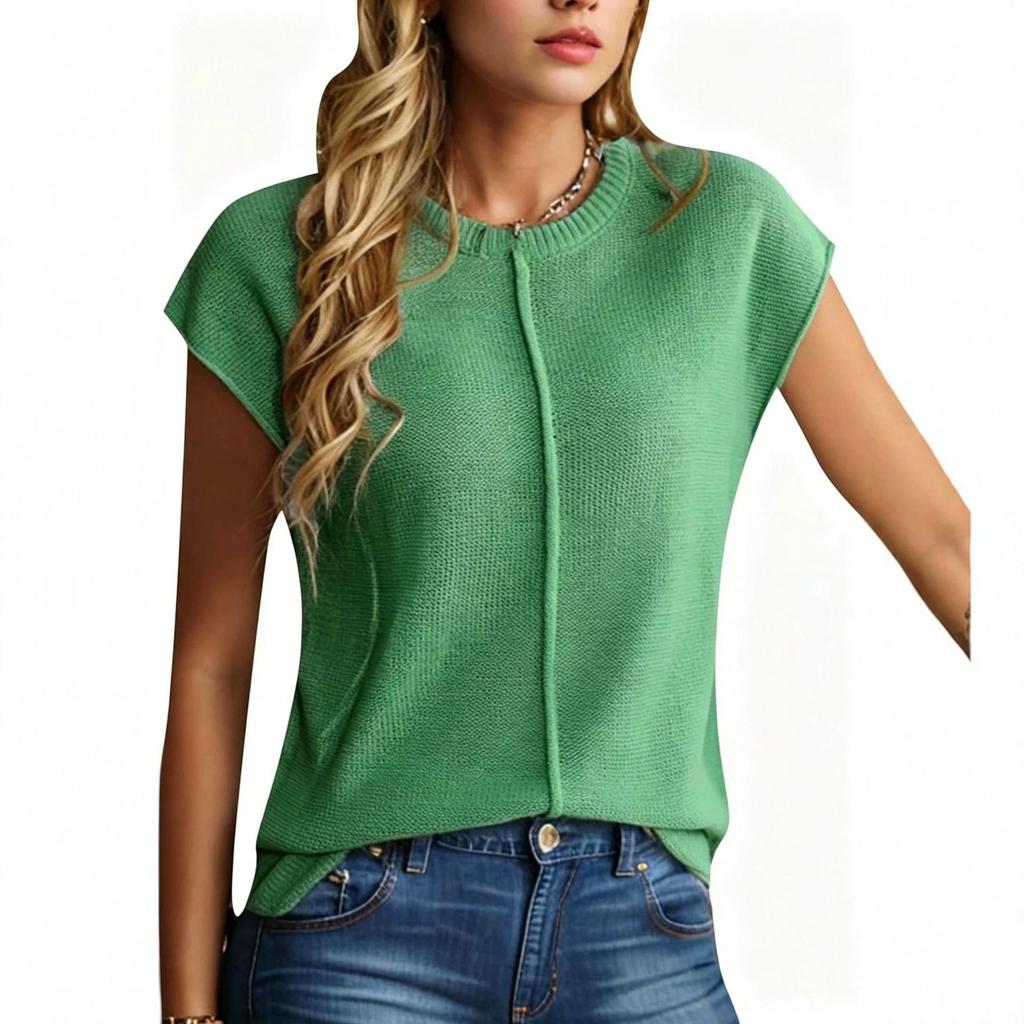 Cross2026 Women's Quick-Dry Versatile Solid Color Slimming Fashion Top - Daily Breathable Commuting Style