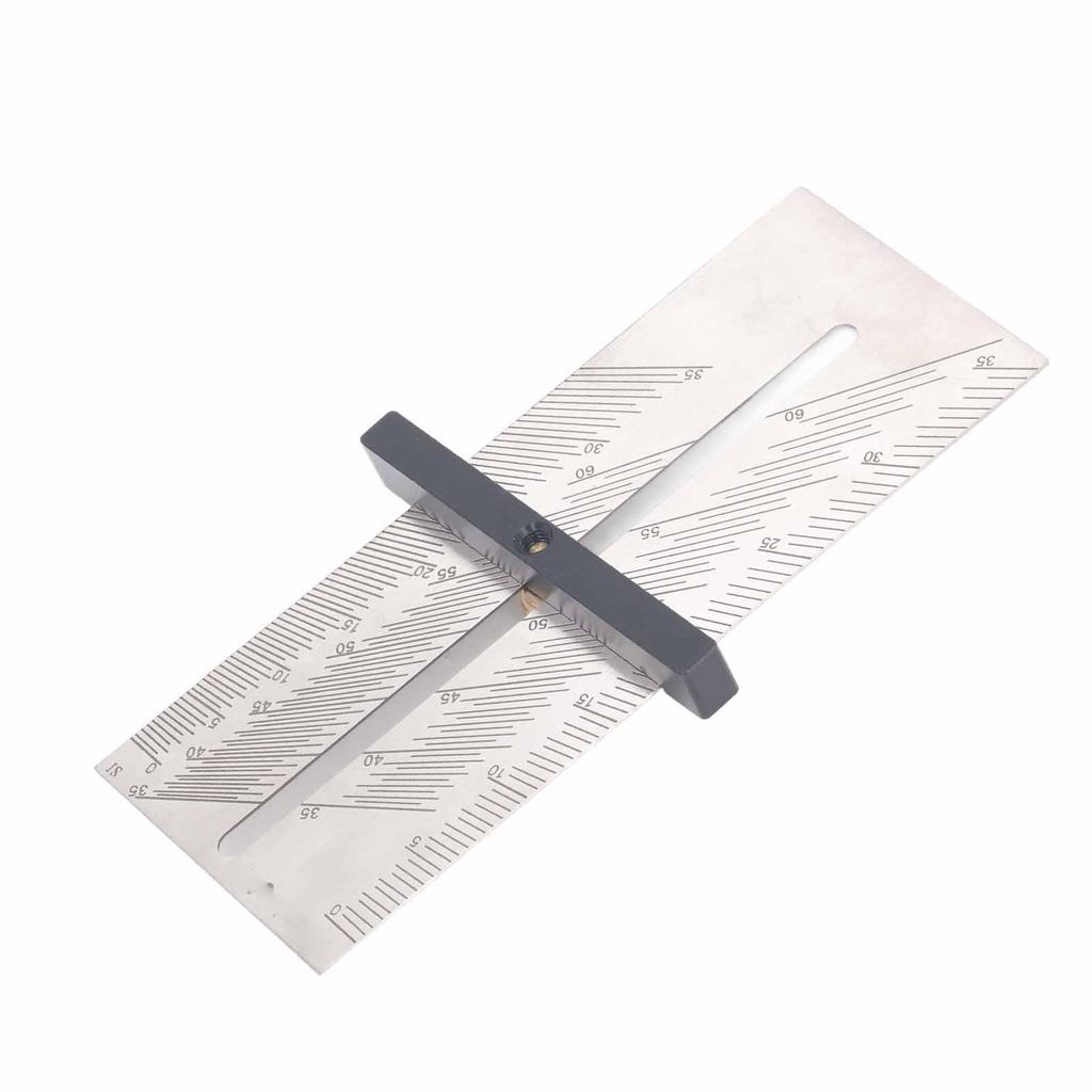Adjustable Bevel Gauge 304 Stainless Steel Multifunctional T Shaped Sliding Ruler Woodworking Setting Tool