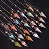 Amethyst Rainbow Stone Aquamarine Crystal Pendulum, Wiccan Supplies and Tools, Pendulos De Energia, Healing Crystals for Energy Balancing Chakra