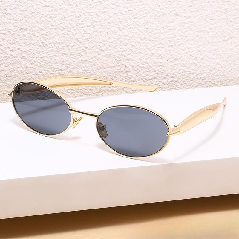 Advanced Trend Oval-framed Sun Glasses Glasses High Quality Comfortable Fashionable Ultraviolet-proof Eyeglasses Street Photography