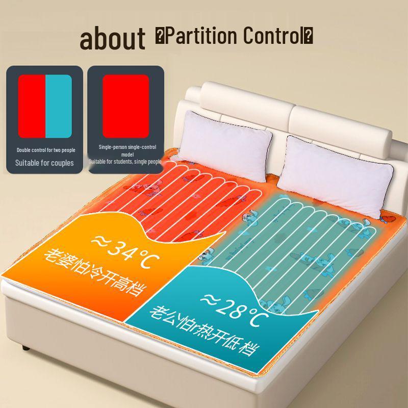 Extra Large Electric Blanket with Dual Temperature Control, Perfect for Three-Person Use, Dorm Room Safe, No Radiation.