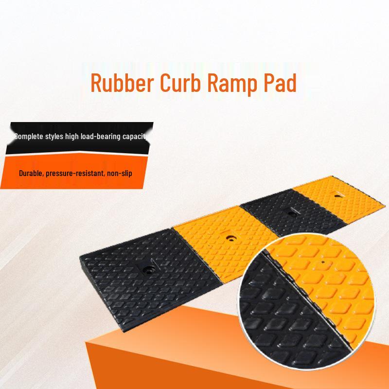 Rubber Threshold & Curb Ramps for Cars and Speed Bumps Yellow-Black 100x15x3