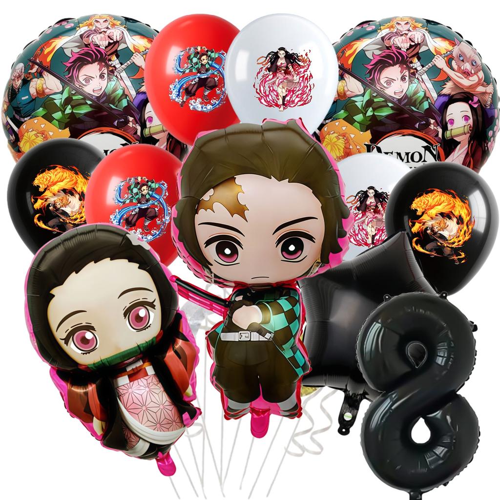 Anime Dämon Geburtstagsparty Dekoration Einweg-Geschirr Teller Tischdecke Becher Serviette Babyparty Kinder Partygeschenke Zubehör