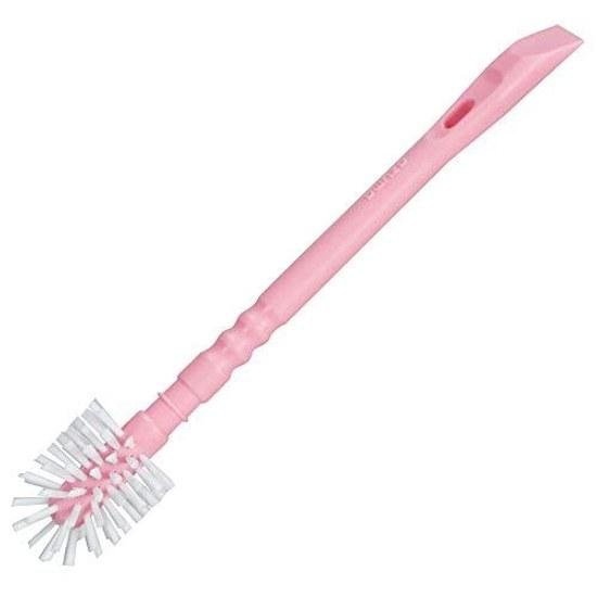 Azuma Industrial TK Washable Mini Brush Set 3 Colors Total Length 16cm Pink Yellow Blue Bristles Extend Tip Making It Easy Clean Corners.