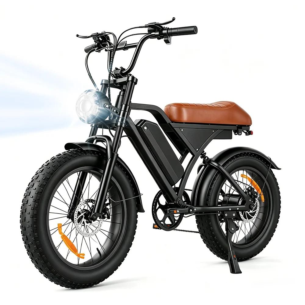 EB5Max Bicicletta Elettrica con Ruote Grasse a 7 Marce Batteria 48V 18.2AH Autonomia 85 Miglia 250W velocità 25KM/H Bicicletta Elettrica