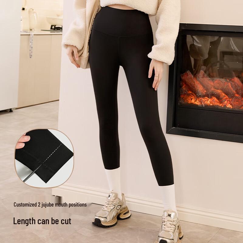 LANGSHA Women's Fleece-Lined Shark Leggings