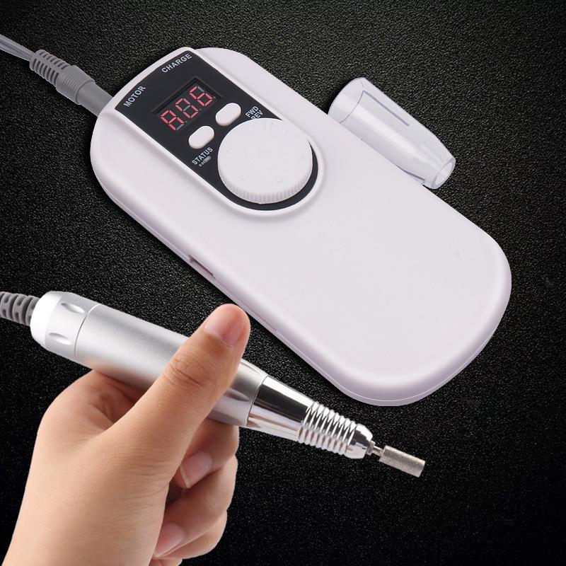 

SG701 Rechargeable Portable Nail Grinder, 35,000 RPM Adjustable Speed with Forward/Reverse Rotation and Interchangeable Handpiece EU Plug