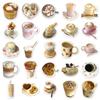 50 Exquisite Small Coffee Stickers: Fresh Beverage DIY for Handbooks & Cups
