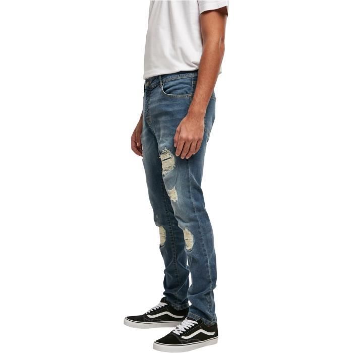 Jeans slim Urban Classics Heavy Destroyed - bleu - 28x32