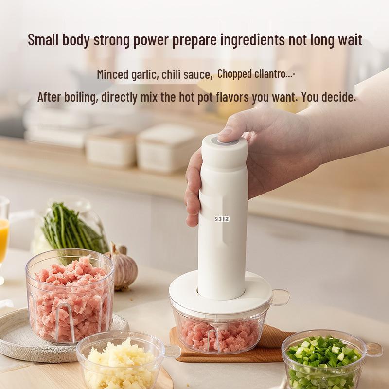 Stainless Steel Electric Meat Grinder with Four Bowls & Double Blades – Odorless, Large Capacity, Multi-Functional Food Processor