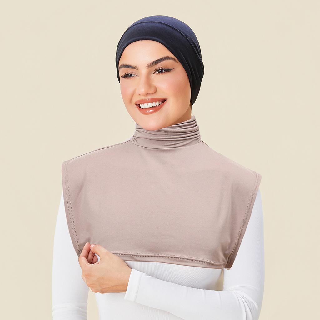 Perfect Match Soft Elastic Modal Detachable Collar Square False Collars Solid Color Turtleneck High Inner Neck Cover For Women Scarf