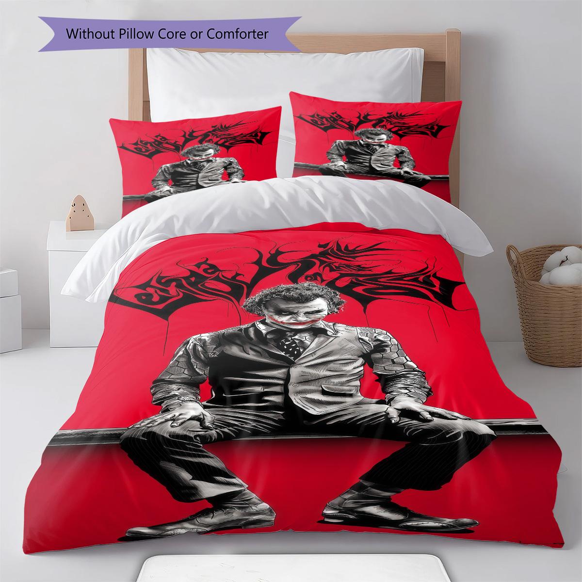 

Gotham Joker , Bedding Quilt Set Quilt Cover Pillowcase Home Decoration Birthday Gift (1 * duvet cover + 2 * pillowcase, without core) 135x200cm