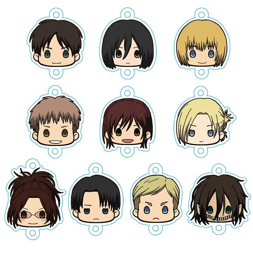 Attack On Titan Trading Churu Chara Connecting Keychains (Box)