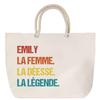Sac de plage - PLANETEE - Emily (Déesse Légende Vintage) - anse corde - grand format - personnalisable