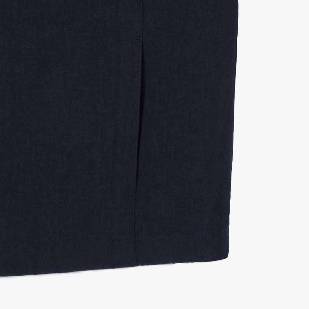 [Lacoste] Women's Linen Openwork Short-Sleeve Shirt CF197E-56GHDE