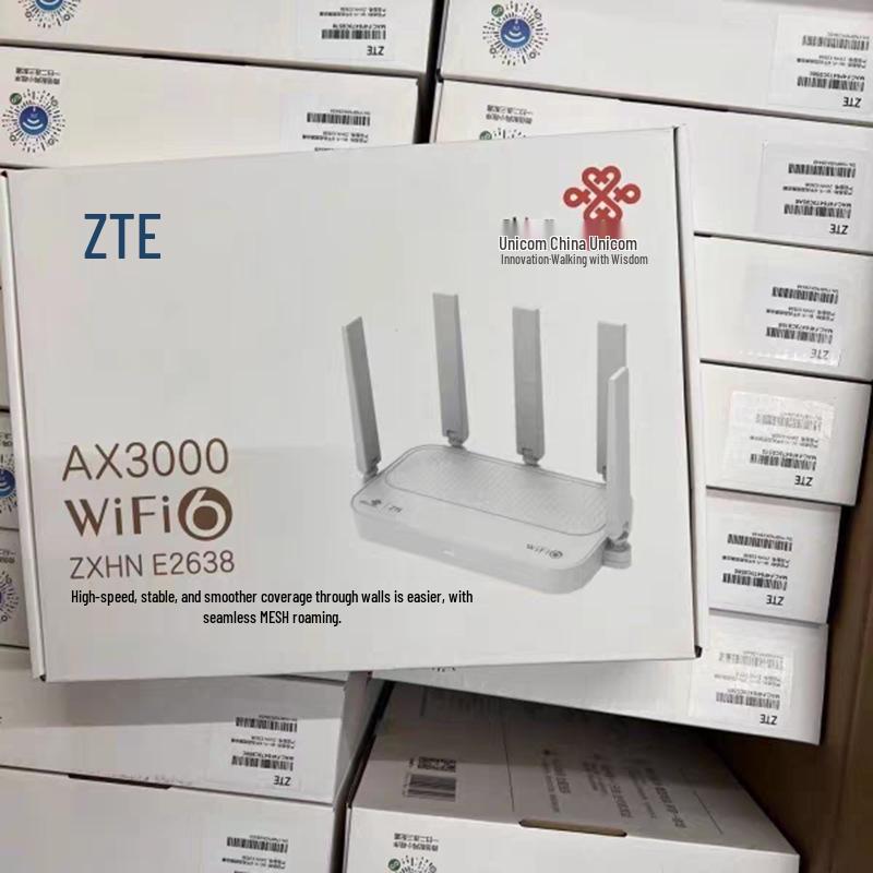 ZTE E2638 Dual-Band AX3000M Mesh Gigabit Router, E2628 Port, Compatible with E2637.
