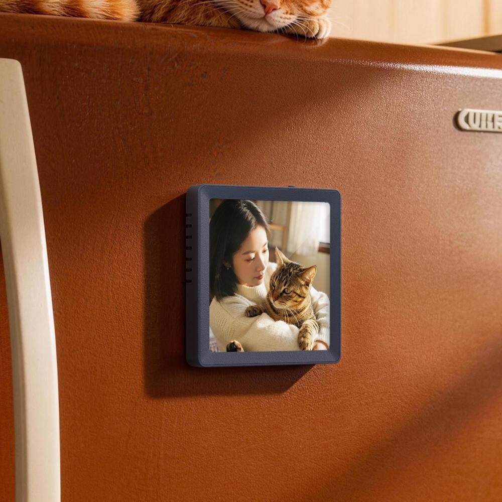 

DIY Pet Photo Frame Bluetooth Speaker with Magnetic Back, Desk & Fridge Display for Cat Dog Memory NO Card чёрный