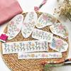 Hand Sewing Self Adhesive Water Soluble Washable Stabilizer with Pre-Printed Flowers Graphic for Beginner Embroidery Hand Sewing