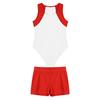 Kids Boys Round Neck Sleeveless Leotard Bodysuit Jumpsuit with Shorts Set for Gymnastic Yoga Workout Competition