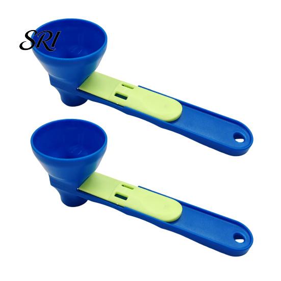 Powdered Milk Measuring Spoon 2Pcs Mess-Free Funnel Scoop Sliding for Protein Powder Coffee Spill-free Ingredient & No-Spill Long Handle Supplement