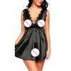 Plus Size Sexy Lace Sleepwear Lingerie  V Neck  Underwear Nightdress