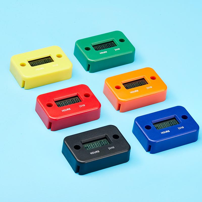 1 Set Motorcycle Engine Working Hour Meter Inductive Timer Lcd Display Digital Time Gause For Atv Boat Moto Instrument
