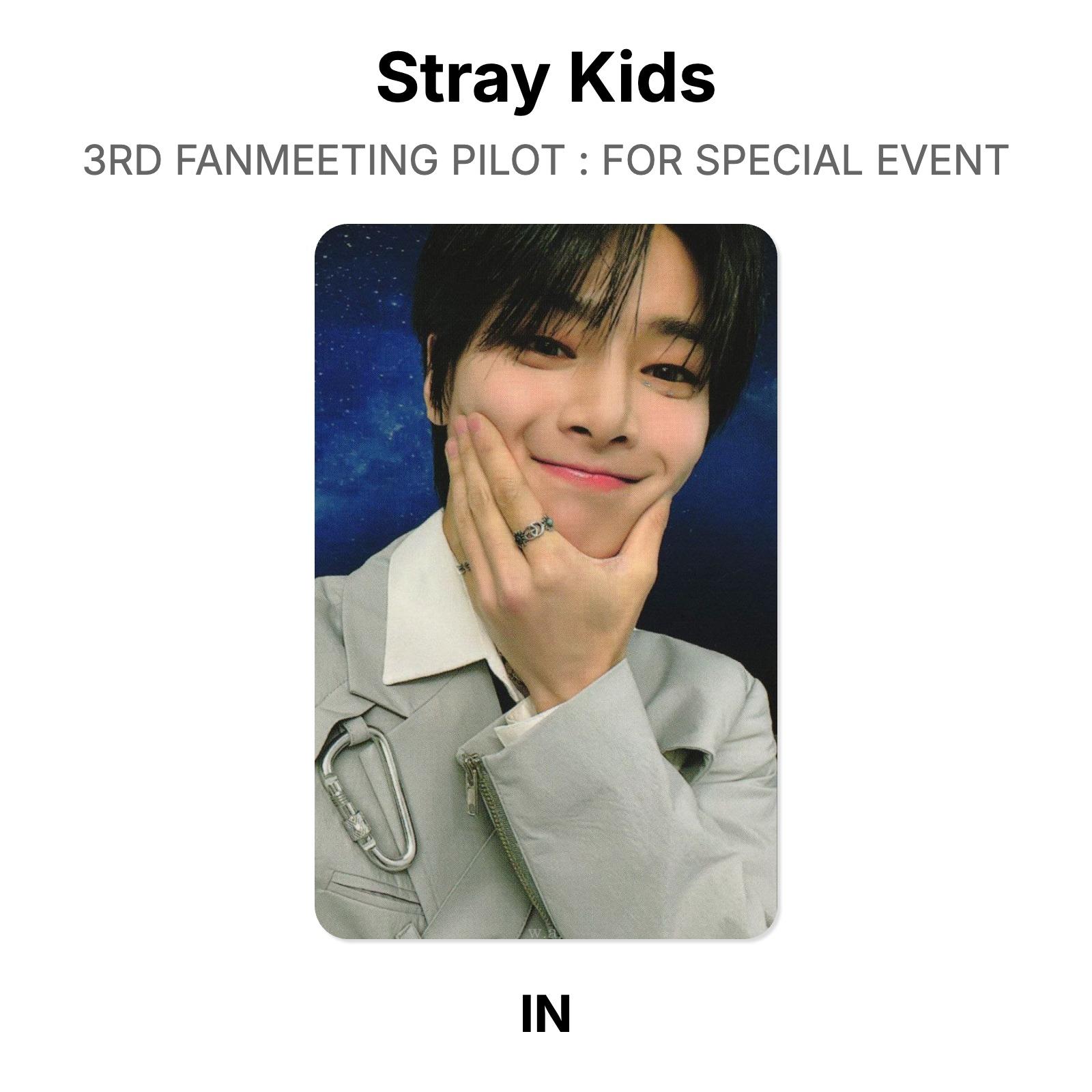 Stray Kids 3RD FANMEETING PILOT : FOR SPECIAL EVENT Official Photocard I.N