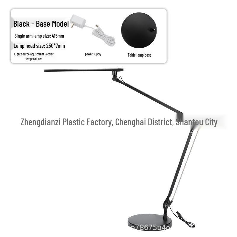 Premium LED Metal Desk Lamp with Eye Protection, Dimmable Long Arm & Adjustable Color