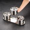 Fashion 304Stainless Steel Spices Holder Spices Canister Kitchen Spices Jar Suitable for Professional Cooking Needs