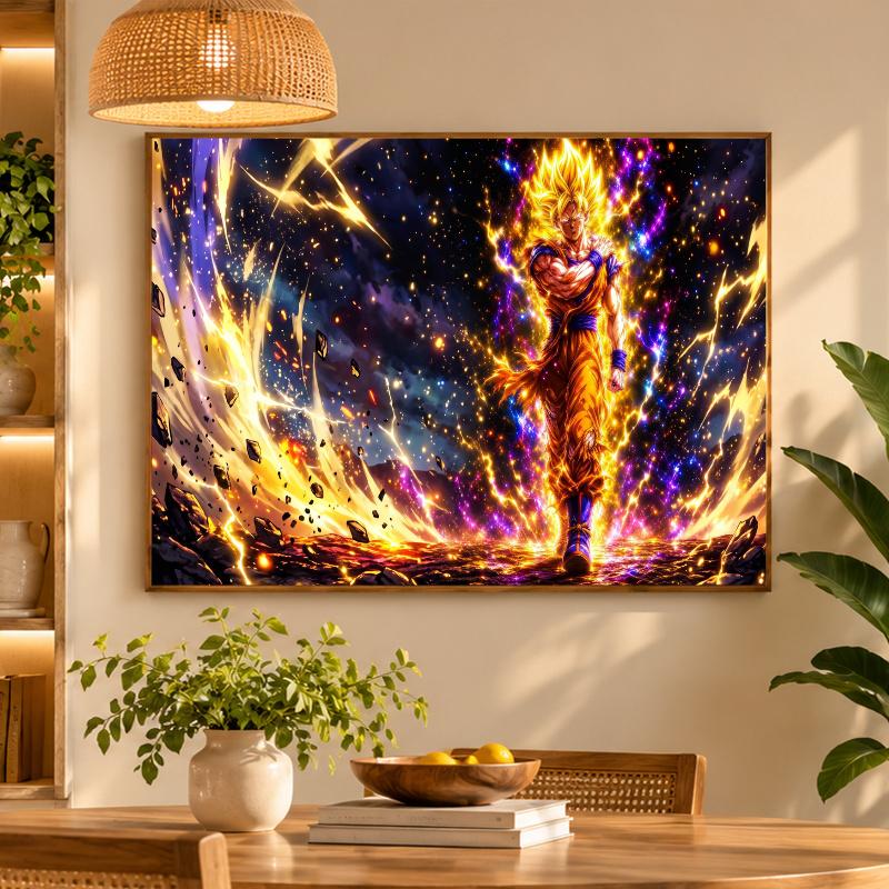 5D Diamond Painting Dragon Ball Goku DIY Full Drill Diamond Art Kit Home Decoration