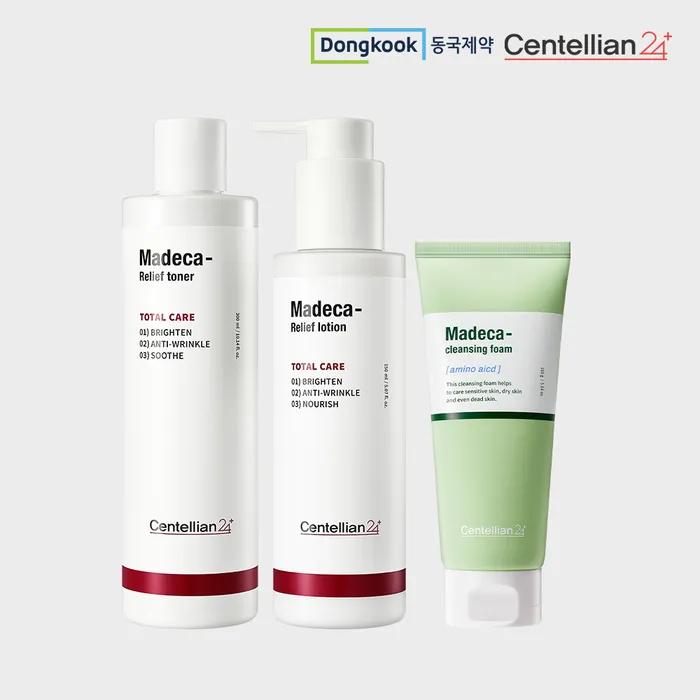 [SET] Madeca Relief Daily Care Set (Lotion + Toner + Cleansing Foam)