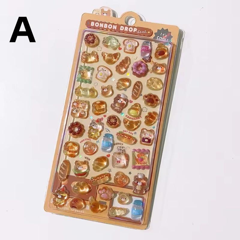 Cute Cartoon 3D Stickers Kawaii Deco Stickers Diy Phone Luggage Motorcycle Laptop Suitcase Decal Sticker
