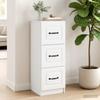 White Drawer Cabinet 33 x 34.5 x 87 cm Particleboard