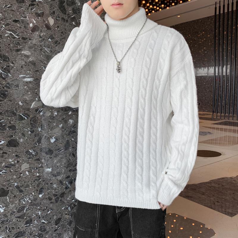 Men's Turtleneck Sweater Fall/Winter Underwear Trendy Fashion Warm Sweater Thicken Knit Sweater