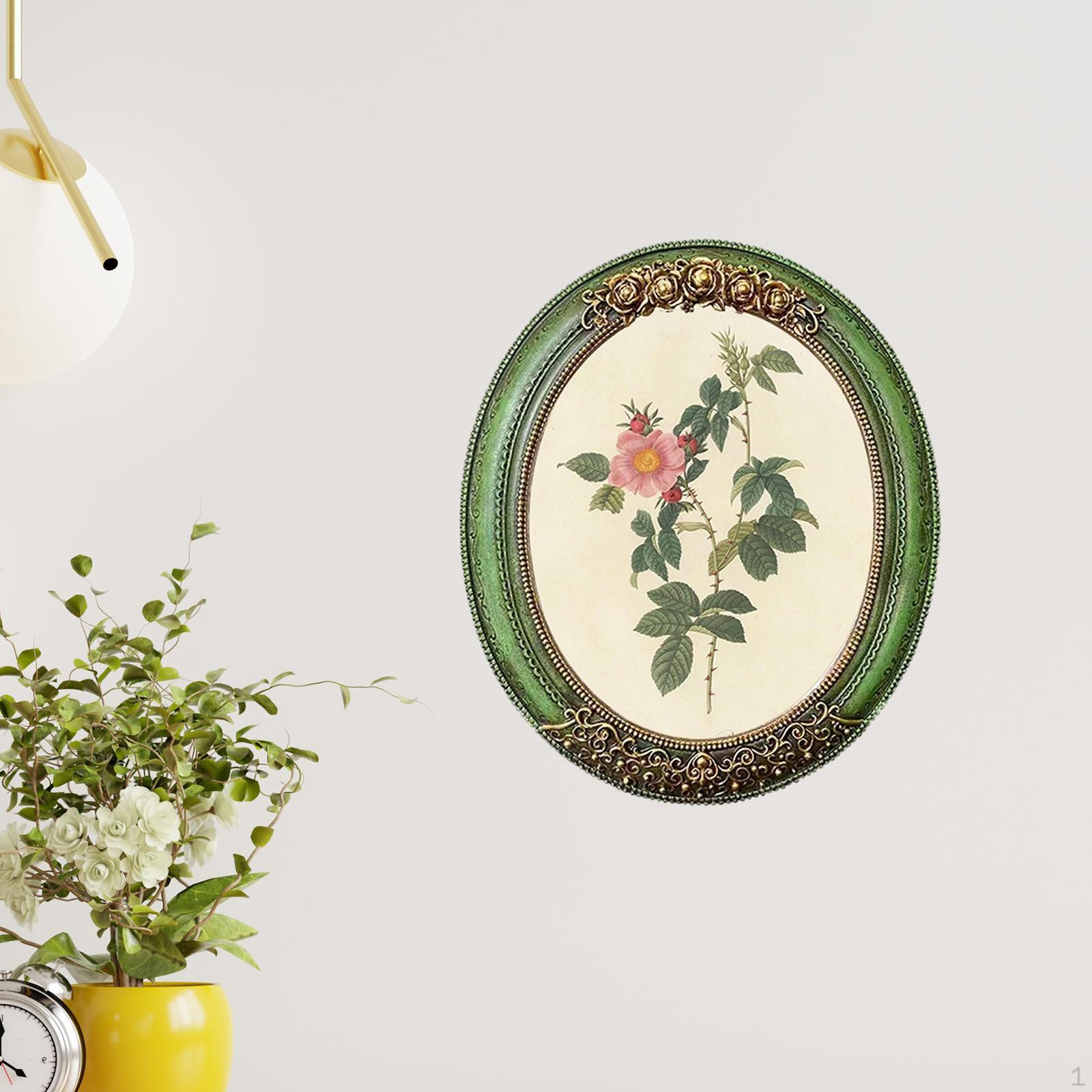 

Винтажный дизайн фоторамка для фото дисплей настенный семейный овальный гостиная богато украшенный ручная работа офис