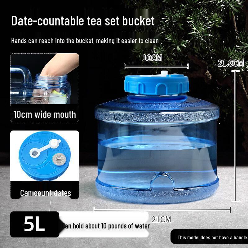 ZISIZ Food-Grade Silicone Water Bucket for Tea Ceremony