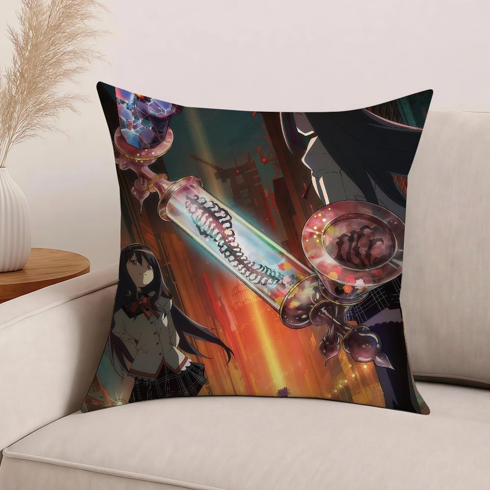 Anime p-Puella Magi Madoka m-Magica Pillow Case Office Cushions Suitable For Sofa Car Bedroom Decorative Cushion Cover