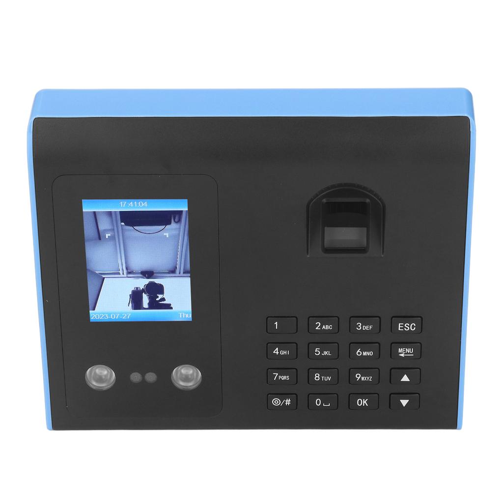 Attendance Machine Biometric Face Fingerprint Password Check In Machine Time Clock 100‑240V for Office US Plug