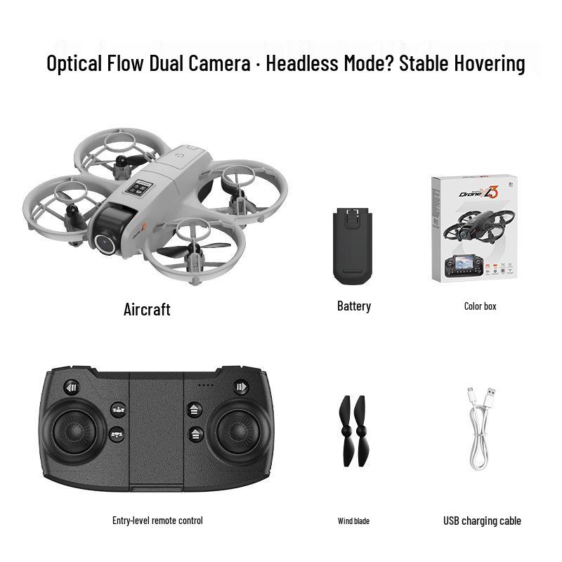 YL3 Mini Quadcopter: HD Dual Camera Drone with Screen & Optical Flow Positioning for Aerial Photography.