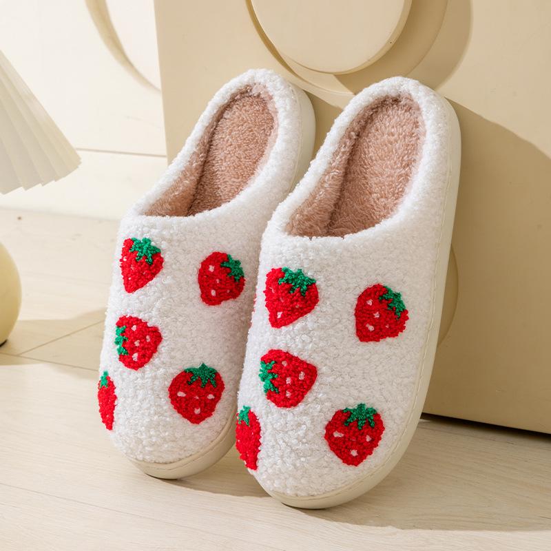 Cotton Slippers, Cartoon Home Plush Shoes, Warm and Dirt-resistant
