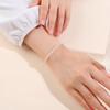 Women's Natural White Crystal Beaded Bracelet - 3mm Thin, Ice Transparent, Versatile Jewelry