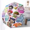 1 Stück Outdoor-Schirm mit Chibi-Charakteren | Automatisches Öffnen & Schließen | Tragbares 3-fach faltbares Design | 8-Speichen-Eisenrahmen | Perfektes Geschenk für Fans, Tra