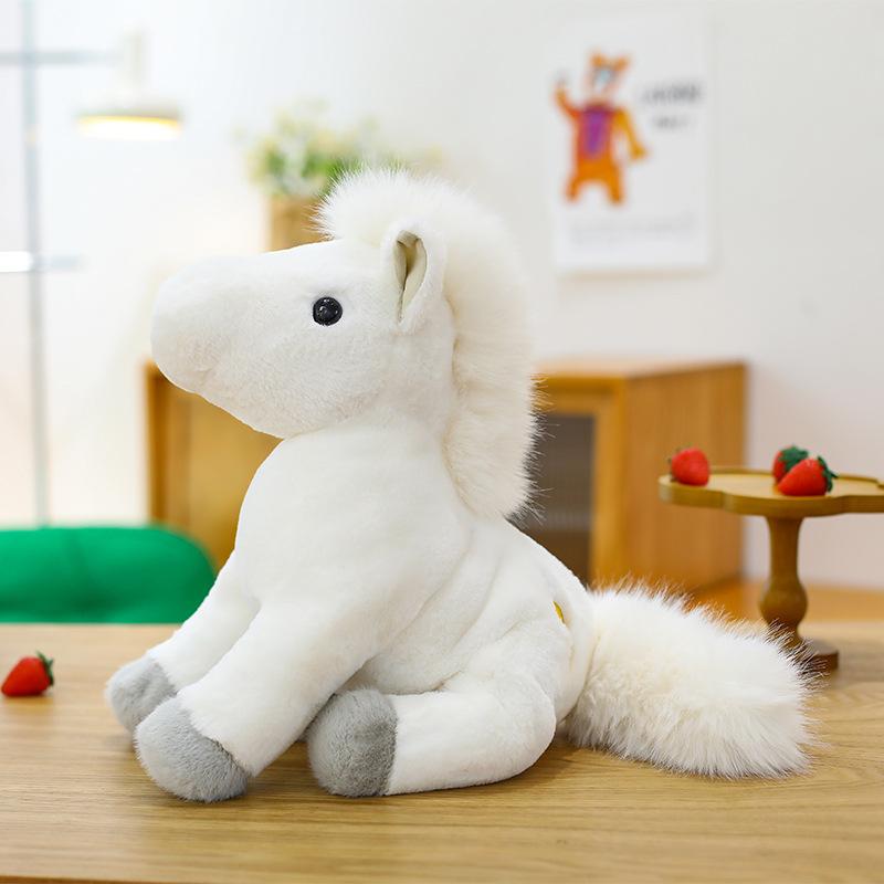 

Simulation pony doll, rich soon, plush toy New Year s ornament, zodiac horse doll, grab machine doll New Year s model 32cm