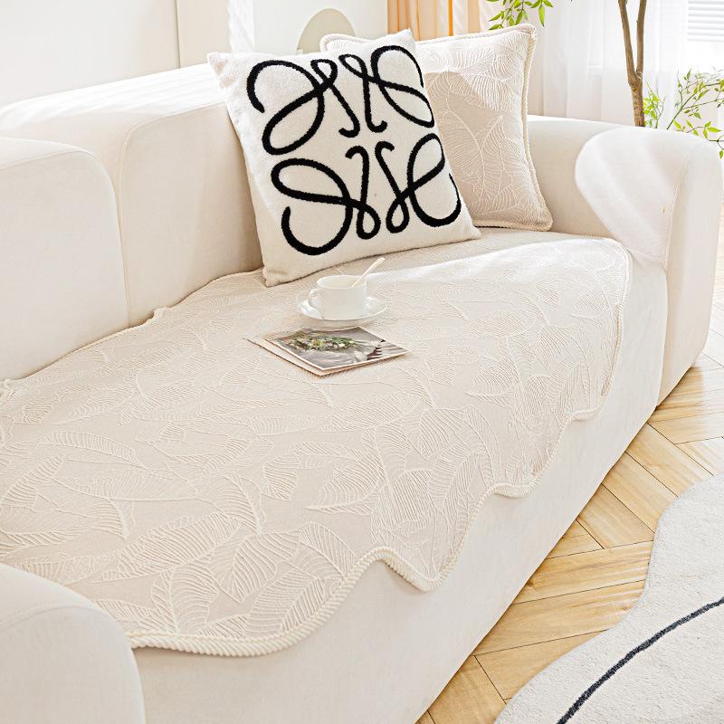 Special-Shaped Chenille Sofa Cushion New 2024 Four Seasons Universal Cushion Anti-Slip Tape Simple Modern Sofa Cover