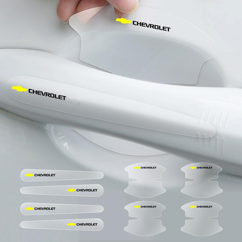 New 8pcs Car Door Handle Stickers Transparent Protector Film For Chevrolet Colorado