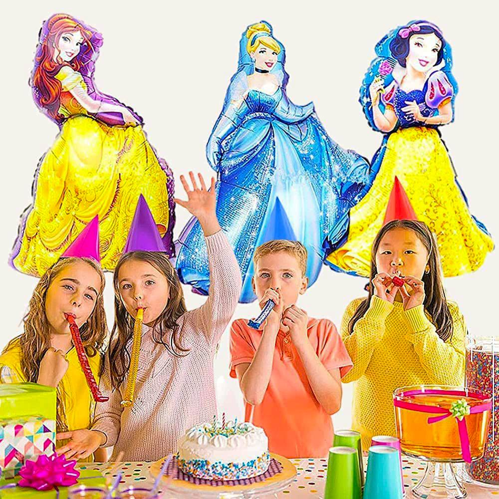 6 stuks/set Prinses Folieballonnen Verjaardagsfeest Decoraties met Belle Elsa Ariel