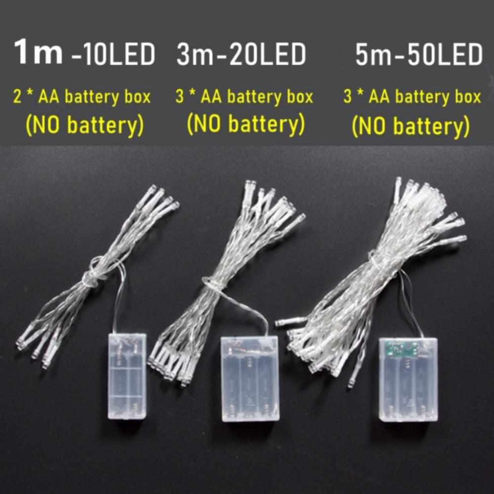 LED-Feen-Lichterkette, 7 Farben, batteriebetrieben, für den Außenbereich, wasserdicht, LED-Lichterkette, Weihnachten, Geburtstag, Zuhause, Party, Dekoration, Lampe