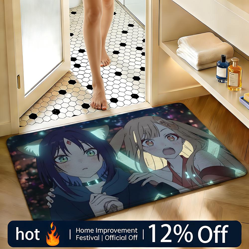 Soft Absorbent Non-Slip Rug Anime C-Cosmic Princess Kaguya Floor Mat Home Decor Doormat Bedroom Floor Mat Shower Carpet
