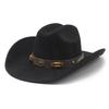 American retro strip top western cowboy hat, new big-brimmed suede top hat, British jazz hat